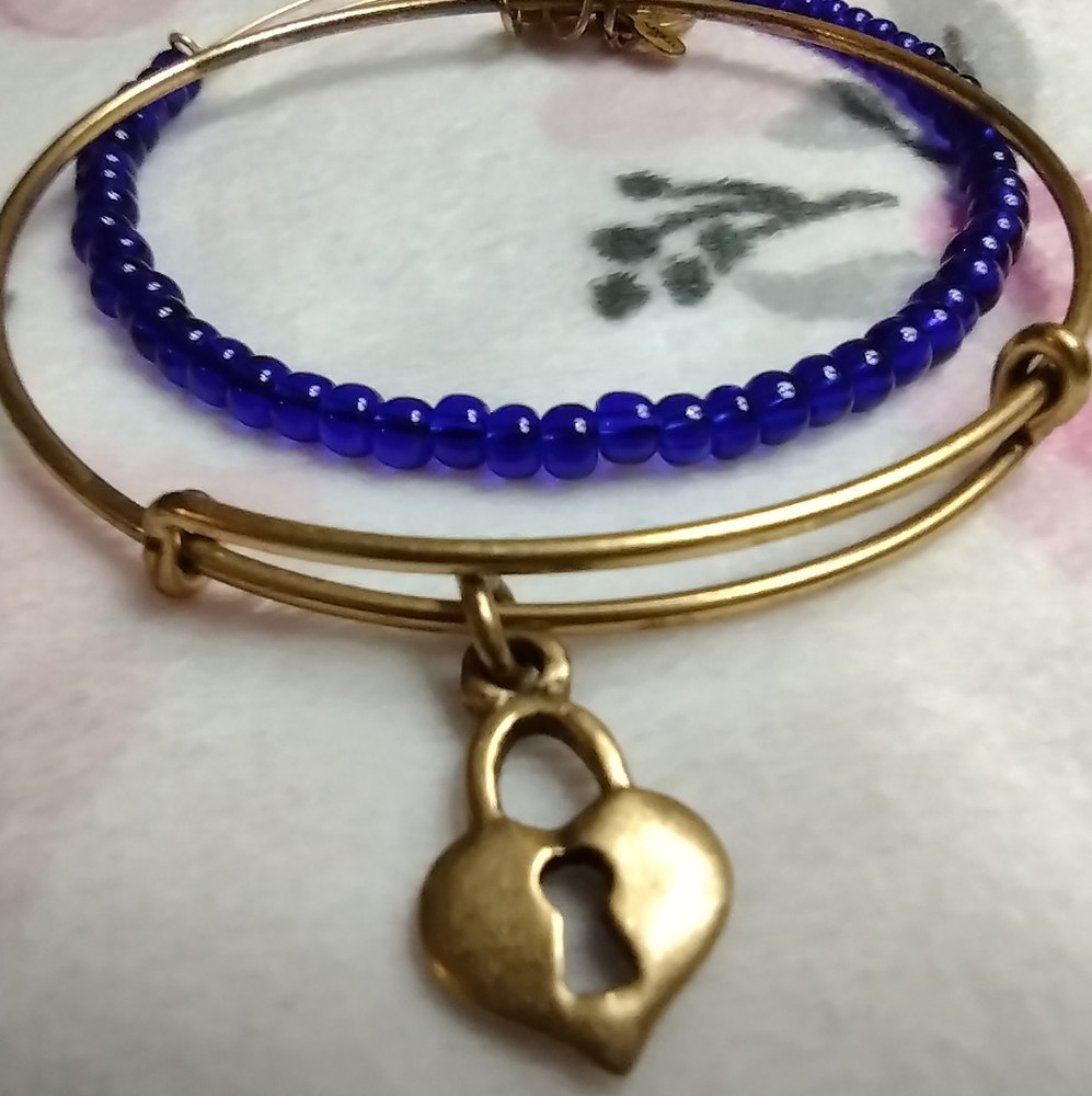 ALEX AND ANI 2 PC GOLD TONE BRACELET SET